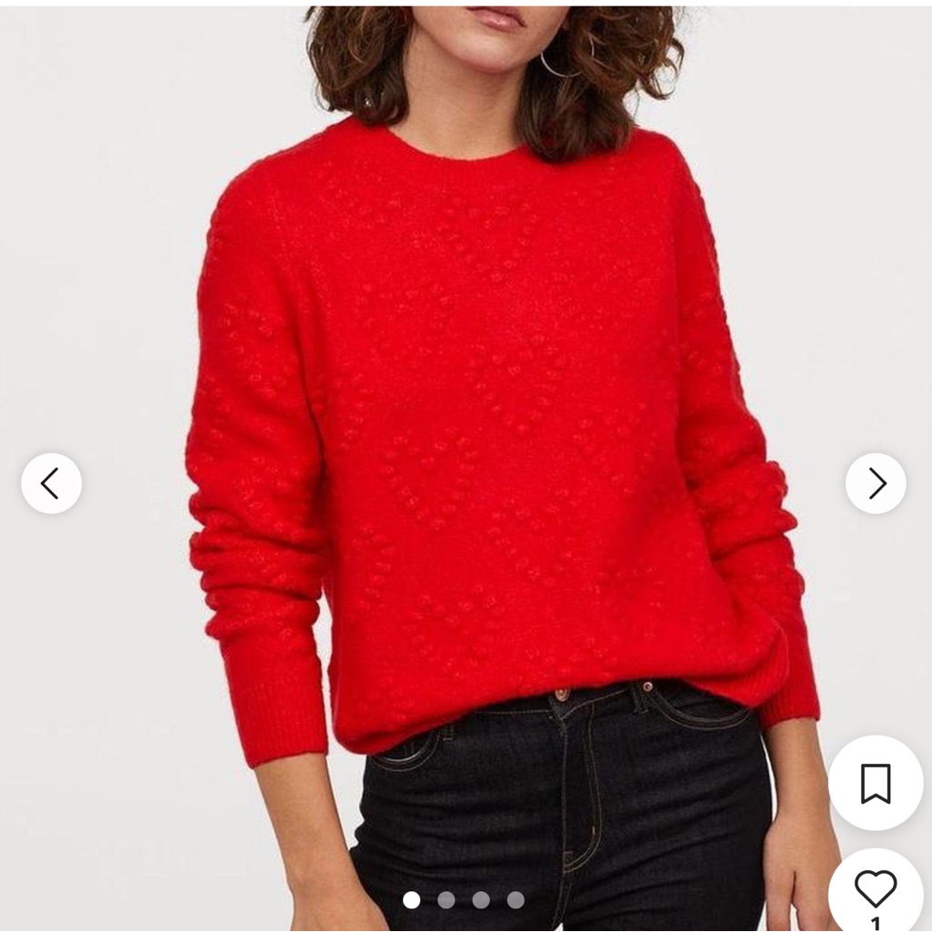 Women’s H&M Red Heart Sweater